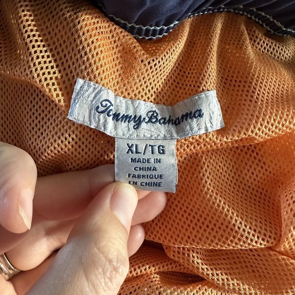 Tommy Bahama Naples Moorea Marlins Swim Suit Trunks Shorts Size XL Orange Blue - Picture 8 of 8